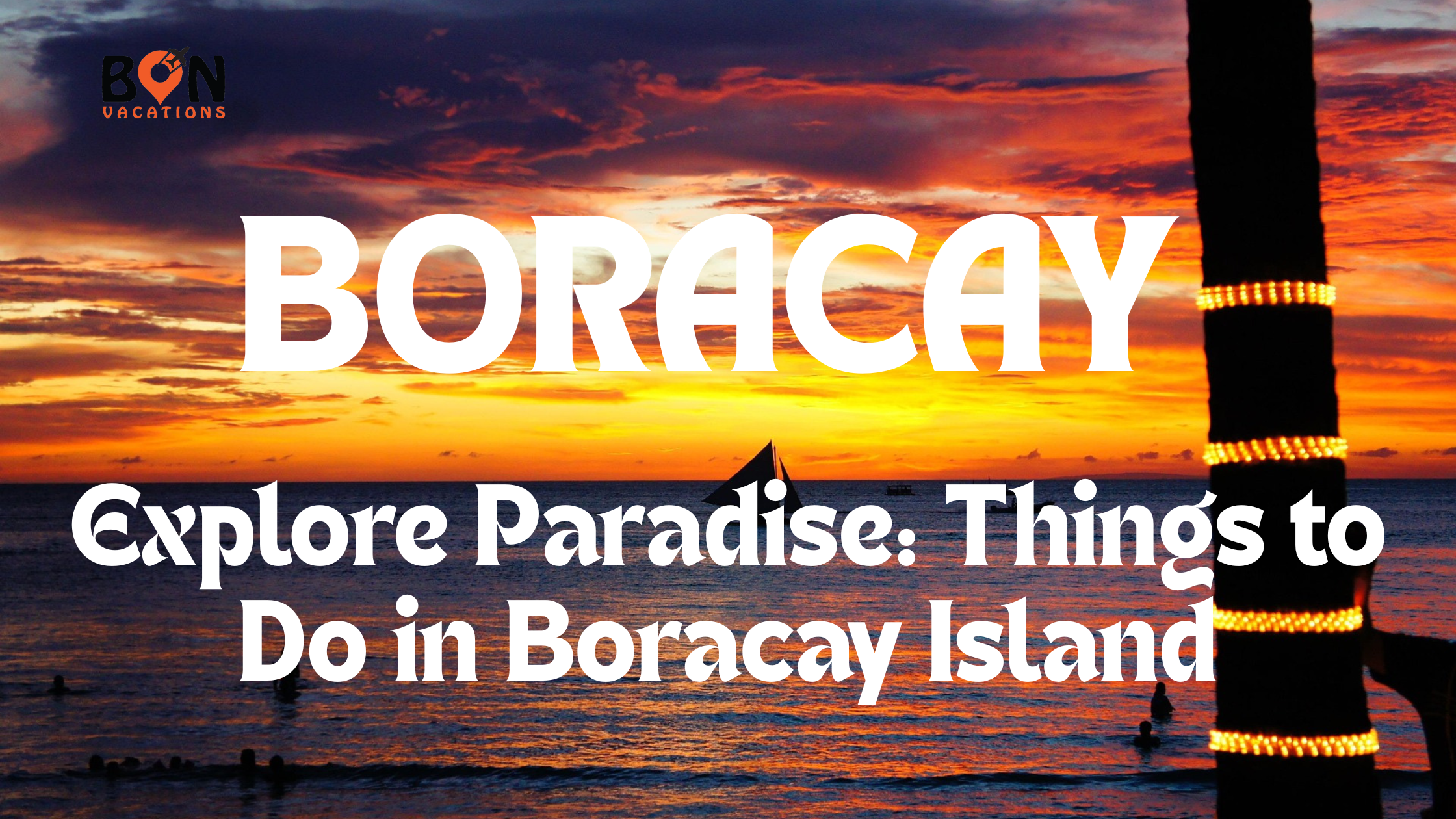 Sunset view over Boracay’s iconic White Beach.